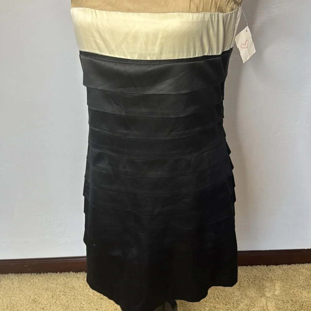 Akira Black Cream Tan Sleeveless Dress Size  L
